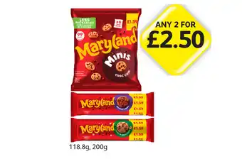 Londis Maryland Minis, Double Choc Chip, Choc A Hazelnut offer