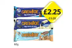 Londis Grenade Protein Bar Oreo, White, Cookie Dough offer