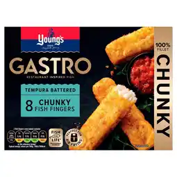 Morrisons Young's Gastro Tempura Battered 8 Chunky Fish Fingers offer