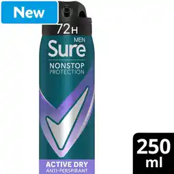 Morrisons Sure For Men Active Dry Non Stop Deodorant offer