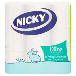 Asda Nicky Elite Toilet Tissue 3 Ply 9 Rolls offer