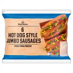 Morrisons Morrisons 6 Hot Dog Style Jumbo Sausages 480g offer