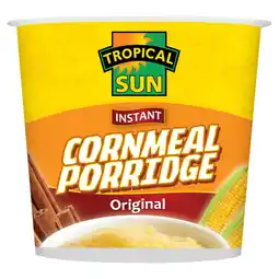 Morrisons Tropical Sun Cornmeal Porridge Pots Original offer