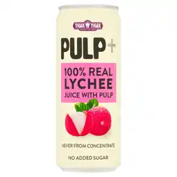 Morrisons Tiger Tiger Pulp+ 100% Real Lychee Juice With Pulp 320ml offer