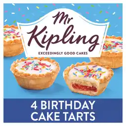 Asda Mr Kipling 4 Birthday Cake Tarts offer