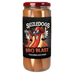 Iceland Sizzle Dogs BBQ Blast Flavoured Hot Dogs 550g offer