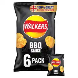 Tesco Walkers BBQ Multipack Crisps 6 x 25g offer