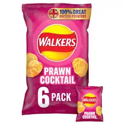 Tesco Walkers Prawn Cocktails Multipack Crisps 6 x 25g offer