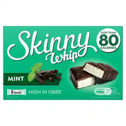 Tesco Skinny Whip Mint And Dark Chocolate Bars 5X20g offer