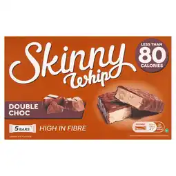 Tesco Skinny Whip Double Chocolate Nougat Bars 5 x 20g offer