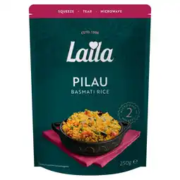 Tesco Laila Pilau Microwave Basmati Rice 250g offer