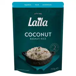 Tesco Laila Coconut Microwave Rice 250g offer