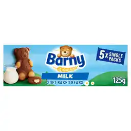 Tesco Barny Milk Soft Baked Bears Biscuits 5 Pack Multipack 125G offer
