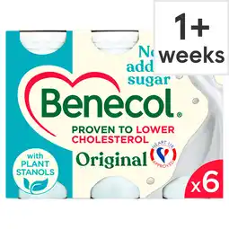 Tesco Benecol Original No Added Sugar 6 x 67.5g offer