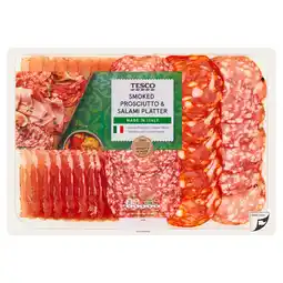 Tesco Tesco Smoked Prosciutto & Salami Plat 200G offer