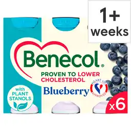 Tesco Benecol Yogurt Drink - Blueberry 6x67.5g offer