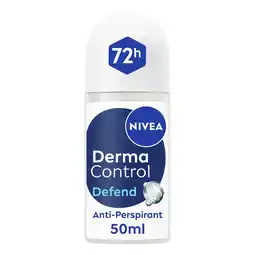 Tesco NIVEA Derma Control Defend Antiperspirant Deodorant Roll On 50ml offer