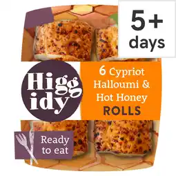 Tesco Higgidy Cypriot Halloumi & Hot Honey Rolls 160g offer