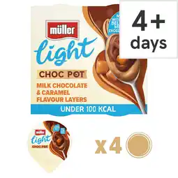 Tesco Muller Light Choc Pot Caramel Layers Desserts 4x80g offer