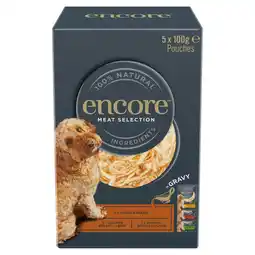 Tesco Encore Dog Pouch Meat Selection in Gravy 5x100g offer