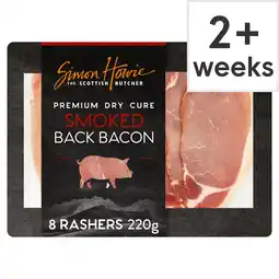 Tesco Simon Howie Drycure Smoked Back Bacon 220G(L) offer