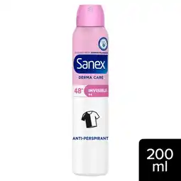 Tesco Sanex Derma Care Invisible 48h Antiperspirant Spray Deodorant 200ml offer