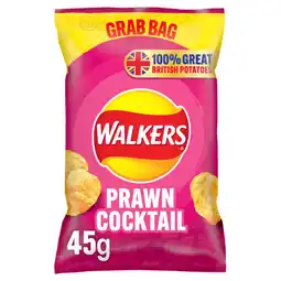 Asda Walkers Crisps Prawn Cocktail 45g offer