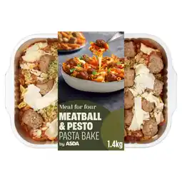 Asda ASDA Meal for Four Meatball & Pesto Pasta Bake 1.4kg offer