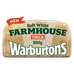 Asda Warburtons Soft White Farmhouse Thick 800g offer