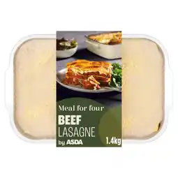 Asda ASDA Meal for Four Beef Lasagne 1.4kg offer
