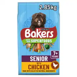 Asda Bakers Superfoods Senior Chicken with Vegetables Dry Dog Food 2.85kg offer