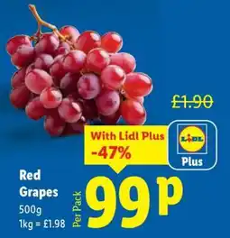 Lidl Red Grapes offer