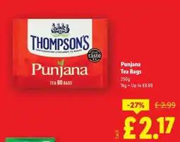 Lidl Punjana Tea Bags offer