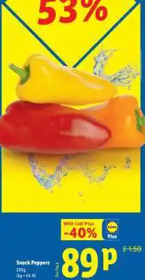 Lidl Snack Peppers offer