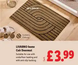 Lidl LIVARNO home Coir Doormat offer
