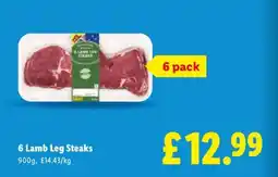Lidl 6 Lamb Leg Steaks offer