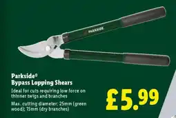 Lidl Parkside Bypass Lopping Shears offer