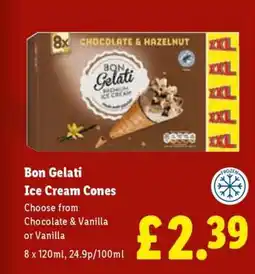 Lidl Bon Gelati Ice Cream Cones offer