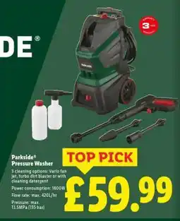 Lidl Parkside Pressure Washer offer