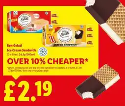 Lidl Bon Gelati Ice Cream Sandwich offer