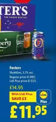 Lidl FOSTERS offer