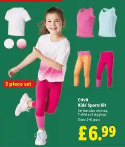 Lidl Crivit Kids’ Sports Kit offer