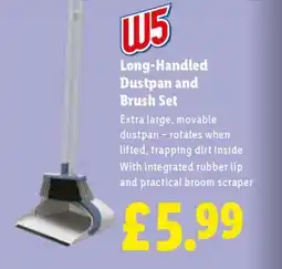 Lidl W5 Long-Handled Dustpan and Brush Set offer