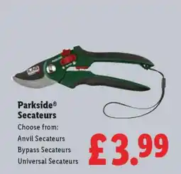 Lidl Parkside Secateurs offer