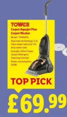 Lidl Tower Carpet Aquajet Plus Carpet Washer offer