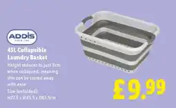 Lidl 45L Collapsible Laundry Basket offer