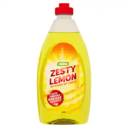 Asda ASDA Zesty Lemon Washing Up Liquid 500ml offer