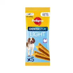 Tesco PEDIGREE DentaStix Light Daily Dental Chews Medium Dog 5 Sticks 70g offer