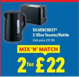 Lidl SILVERCREST® 2-Slice Toaster/Kettle offer