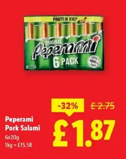 Lidl Peperami Pork Salami offer
